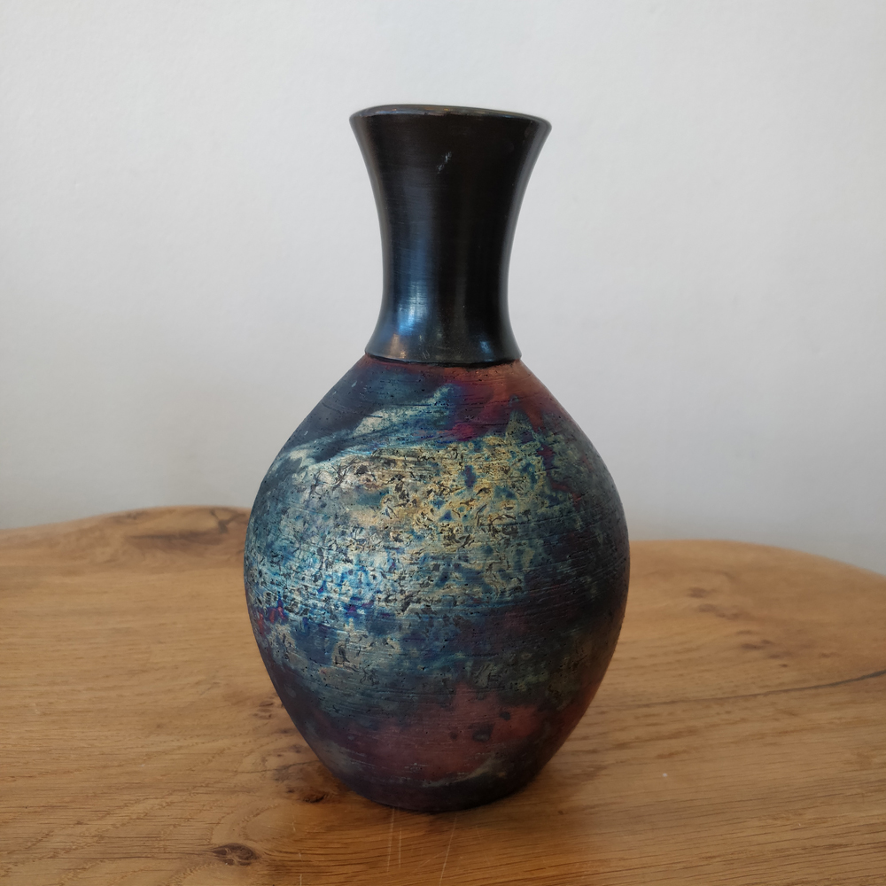 Copper Wash long necked vase 